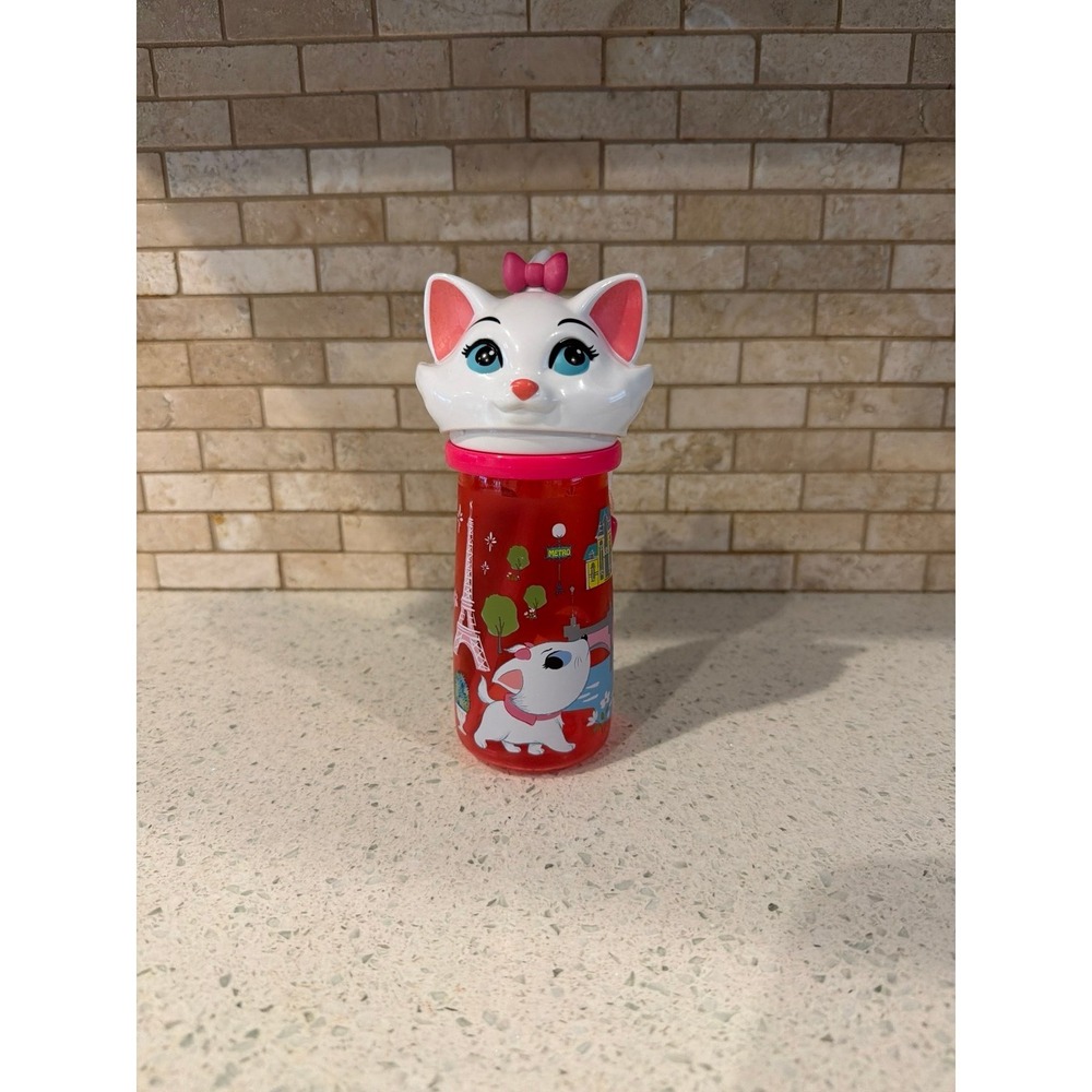 Disney Marie Furrytale Friends Water Bottle Flip Top Pink Cat